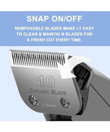 3Pack 10 Blade Dog Grooming Clipper Replacement Blades Compatible with Andis/Wahl/Oster Dog Clippers Detachable Ceramic Blade & Stainless Steel Blade 3 pieces #10 - Buy Online on SooperMarket.com