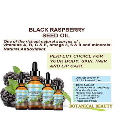Botanical Beauty Black Raspberry Seed Oil - 100% Pure Natural & Cold Pressed - 2 Fl. oz. for Face Skin Hair Lips & Nails - International Shipping Available - Buy Online on SooperMarket.com