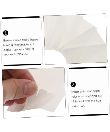 Didiseaon 5 Sheets Double-sided Tape 2 Side Adhesive Hair Tapes Adhesive Strips for Hair Extension Lace Wig Tape in Hair Extensions Human Hair Wig Tape Water Proof Double Sided Tape White 2X0.5X0.1CM White - Buy Online on SooperMarket.com