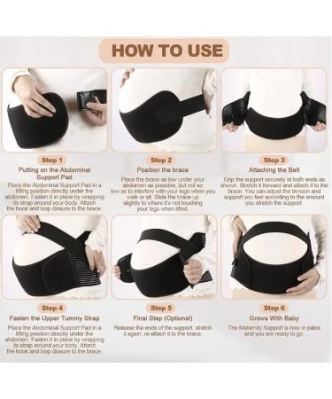 Jamila Maternity Belt - Pregnancy Support, Lumbar Back, Waist Band, Belly Bump Brace - XL Size in Skin - Relieve Back, Pelvic, Hip Pain - Labour and Recovery - Buy Online on SooperMarket.com