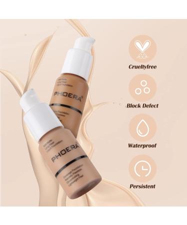 Aquapurity Phoera Full Coverage Foundation 30ml - 103 Warm Peach | Soft Matte Oil Control Concealer for Flawless & Long Lasting Results - Buy Online on SooperMarket.com