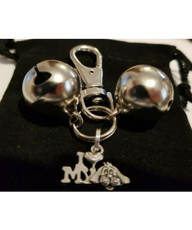 Silver Knight Loud Large Dog Collar Bells/ Training Bells/ 'I Love My Dog' Bells/ Dog Jingle Bells/ 2 x 20mm Bells/ Easy Attach Bells/ Find My Dog Bells - Buy Online on SooperMarket.com