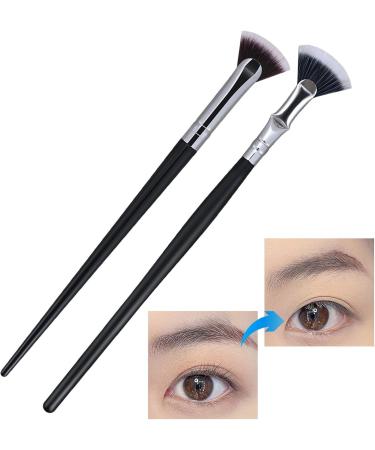 Eyebrow and Eyelash Brush Mascara Fan Brush Compact Eyelash Comb 2 Eyebrow Brush Set Soft Bristle Eyelash Tool With Soft Bristles for Girlfriend Mother Wife - Buy Online on SooperMarket.com