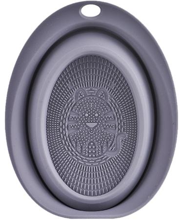 Bexdug Silicone Cleaning Mat | Makeup Brush Cleaner Tools | Silicone Cleaning Bowl Makeup Brush Cleaner Washing Tools for Makeup Eggs Grey - Buy Online on SooperMarket.com