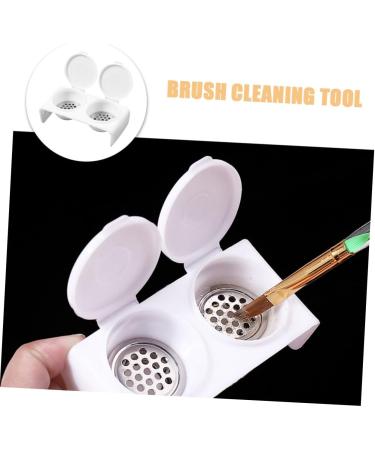 minkissy Nail Art Brush Cup Nail Art Tool Painting Tool Nail Tools Soaking Bowl for Acrylic Nails Dappen Dish with Lid With Cover Wash Pen Bracket Pen Wash Cup Stainless Steel - Buy Online on SooperMarket.com