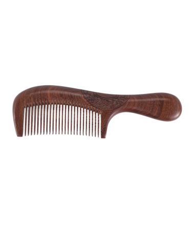 BYCUFF Unisex Sandalwood Comb Women Men Home Travel Wood Anti-Static Fine-Tooth Comb Wooden Handles Hair Comb