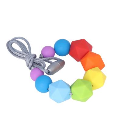 Safe & Vibrant Baby Teething Chew Necklace | Food Grade Silicone Teether - Style 1 - Buy Online on SooperMarket.com