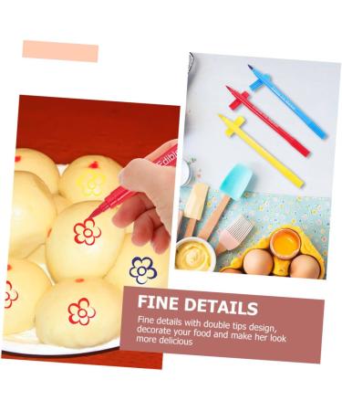 HOMSFOU 8 Pcs Baking Pen Cake Diy Draw Tools Edible Food Markers Cakes Frosting Pen Journal Planner Pen Paint Pen Biscuit Markers Pen Cake Icing Pens Chocolate Double Head Plastic - Buy Online on SooperMarket.com