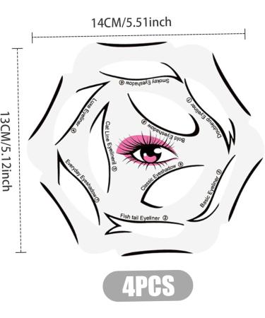 Eye eyeliner brushes eye eyeliner dial 4 sheets 10 models each eye shadow template 6 in1 in1 eye eyeliner stickers reusable with perfect winged tip - Buy Online on SooperMarket.com