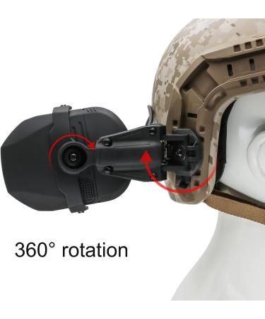 HEARFALCOM Tactical Helmet ARC Rail Adapter Accessories Compatible with Walker's Razor Earmuffs (Walkers Razor Walkers Razor Digital) BK - Buy Online on SooperMarket.com