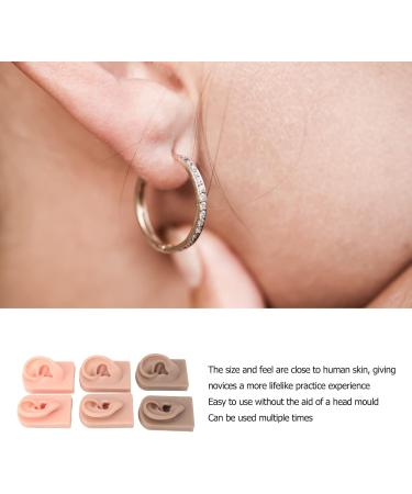 Flexible Silicone Ear Model 3 Colors, Waterproof & Realistic for Beauty Practice - Buy Online on SooperMarket.com