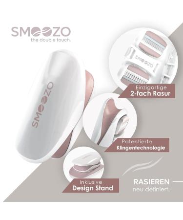SMOOZO Bundle Body Razor Delicate Ros - Includes Design Tray Ros Care Oil & 4-Pack Replacement Blades - International Shipping Available - Buy Online on SooperMarket.com