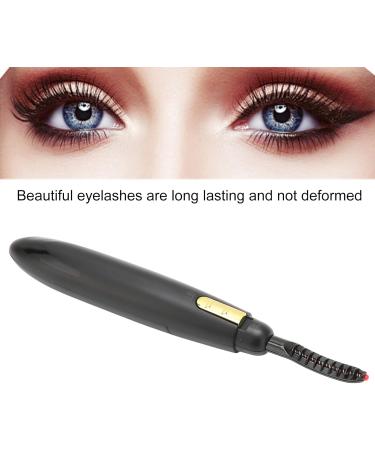 Electric Heated Eyelash Curler Portable Long Lasting Lash Curler for Women for Makeup Natural Curling Eye Lashes Lashes Curling Tool Battery Powered(Black) - Buy Online on SooperMarket.com