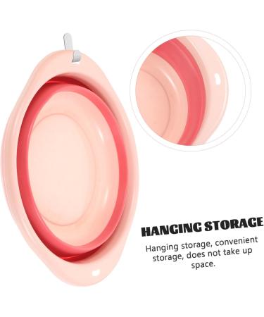 PLAFOPE 1pc Folding Washbasin Foldable Basin Foldable Washbasin Wash Basin Bathroom Basin Washing Basin Cleaning Basin for Home Bathroom Supply Portable Washbasin Dormitory Supply 32X32X12CM Pink - Buy Online on SooperMarket.com