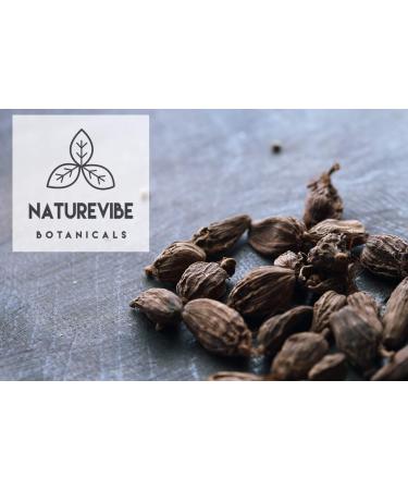 Naturevibe Botanicals Organic Black Cardamom Pods Whole 3.5oz (100g) | Non-GMO, Gluten Free Indian Spice - Buy Online on SooperMarket.com
