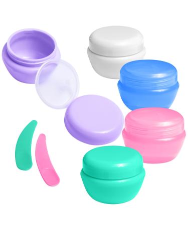 20ml cosmetic container empty can of clear crucible cream can empty TieR with screw cap trip potty jar set 5 pieces container for cosmetics travel cream box silicone makeup jar