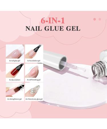 Saviland Gel x Nail Kit - 6 in 1 Gel x Nail Glue with 240PCS Acrylic Nails Tip, UV Mini Nail Lamp, Extensions Manicure Starter Gift - Long Coffin & Medium Almond - Buy Online on SooperMarket.com