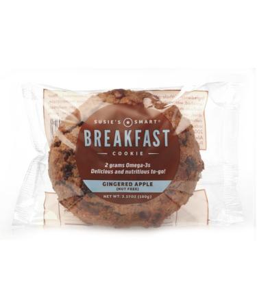 Susie's Smart Breakfast Cookie Gingered Apple Healthy Omega-3s and Protein Rich Soft Chewy 3.57 Apple 63 Oz (Pack of 18)
