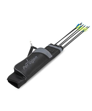 Perogen Flipside Archery 3-Tube Hip Quiver for Arrows Waist Hanged Archery Carry Bag Grey