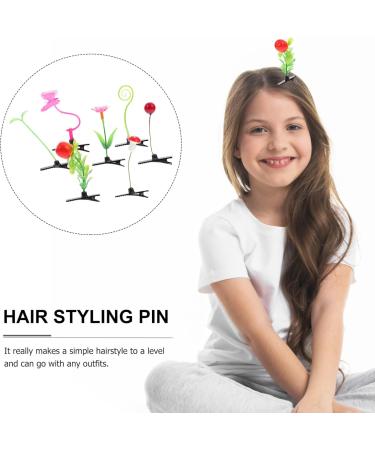 KALLORY Decorative Hair Clips Girl Hair Clips Sprout Hair Clips Flower Bean Hair Plant Mini Grass Hair Barrettes for Women 28pcs (Mixed Style) Sunflower Hair Clip Womens Hair Clips - Buy Online on SooperMarket.com