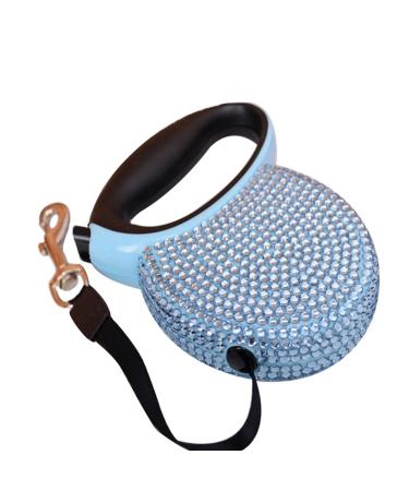Sweet roller leash extendable rhinestone walking leash insertable puppy small medium dog pets cats parenting leash.