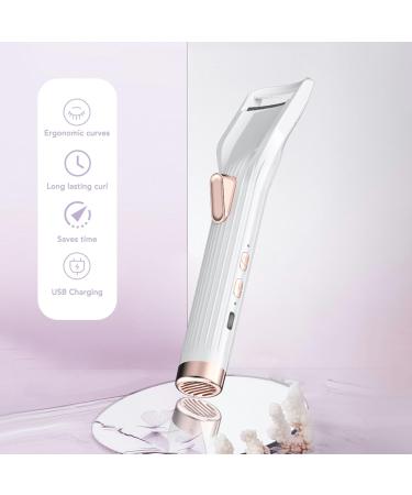 Verdant Touch Electric Eyelash Curler 2 in 1 Heated Eyelash Curler with Hair Dryer Larger Heating Silicone Pad Rechargeable Electric Lash Curler - Buy Online on SooperMarket.com