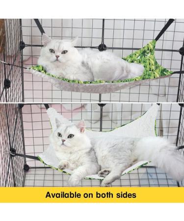RayCC Adjustable Cat Hammock - Green Leaves Cat Bed for Small Dogs - Buy Online on SooperMarket.com