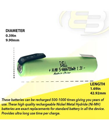 5pc Exell 5/4AAA 1.2V 700mAh NiMH Rechargeable Batteries for Telecoms UPS RC Devices & Tools - International Shipping Available - Buy Online on SooperMarket.com