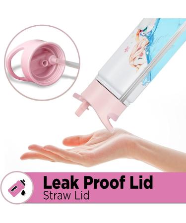 18oz Unicorn Water Bottle - Leak Proof, 36 Hours Cold, Dishwasher Safe, Wide Mouth, Insulated Stainless Steel - Perfect Straw Bottle for Girls at School - Buy Online on SooperMarket.com