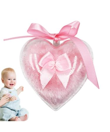 Toseky Makeup Powder Puff | Bowknot Heart Powder Puff Body Powder Puff for Dusting Powder Baby Women Powder Puff for Bath and Travel Pink