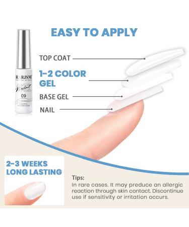 RARJSM Gel Liner Nail Art Polish - White Soak-off Curing 8ml + Thin Brush - DIY French Manicure Design - Buy Online on SooperMarket.com