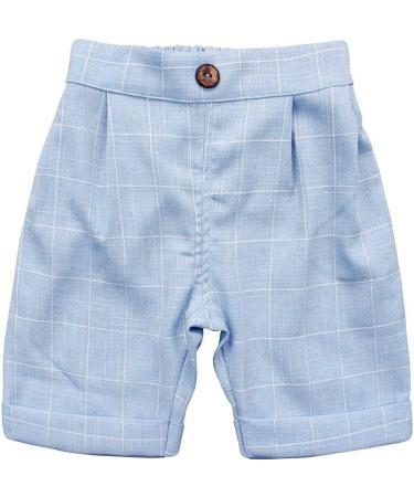 AmzBarley Baby Boys Gentleman Suit Set | Blue Tuxedo Rompers with Bowtie | 6-12 Months - Buy Online on SooperMarket.com