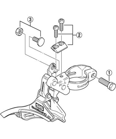SHIMANO SIS FD-TY10 31.8 Front Derailleur - 42T Top Pull for Bike Bicycle - Buy Online on SooperMarket.com
