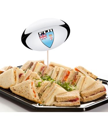Fiji Flag Rugby Ball Food & Cupcake Picks Toppers Party Decorations (14 Pack) - Buy Online on SooperMarket.com
