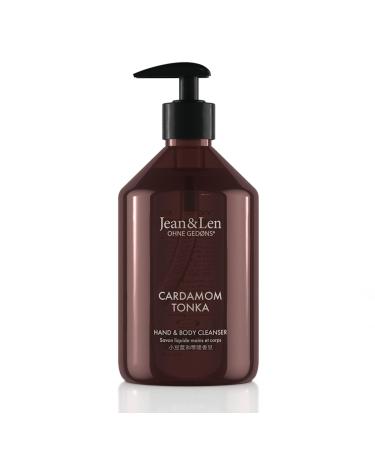 Jean & Len Hand & Body Cleanser Cardamom & Tonka for a fragrant cleansing experience body & hand soap in a minimalistic bottle vegan 16.91 Fl. Oz.