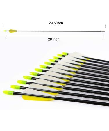ANTSIR 28 inch Practice Arrows for Beginners - Safety Shaft Blunt Tip - A-Yellow White - Buy Online on SooperMarket.com