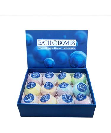 vreplrse 12pieces Vegan Bath Set Refreshing Aromatherapy Experience Bath Bombss for Women Gifts Bath Bombss Making Kit Blue - Buy Online on SooperMarket.com