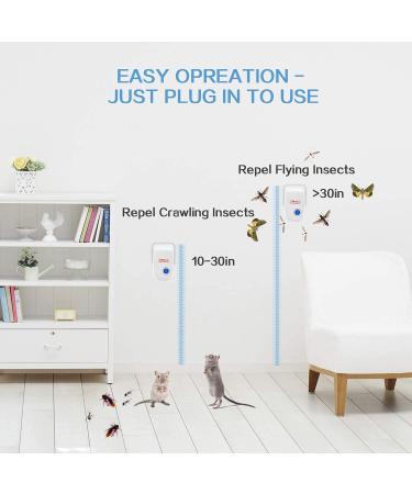 Ultrasonic Plug in Pest Repellent - Non-Toxic Pest Control for Home, Office, Warehouse, Hotel - Humans and Pets Safe (6 Packs) - Buy Online on SooperMarket.com