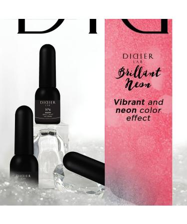 Didier Lab - Premium UV Gel Nail Polish - Brillant Neon No6- Gel Nail Varnish - Nail Art - Long-Lasting High Gloss Wear - Gel Nail Polish - Gel Nails - Glitter Gel Nail Polish - Rich Pigment - 8ml - Buy Online on SooperMarket.com