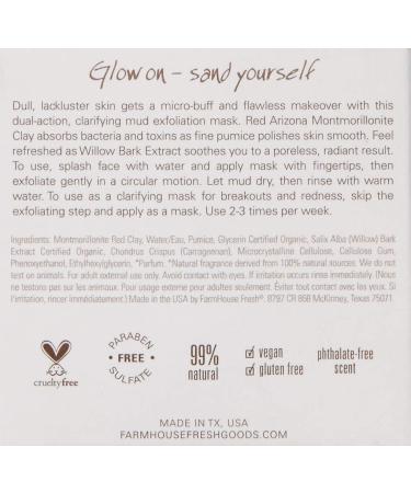 FarmHouse Fresh Sand Your Ground Clarifying Mud Exfoliation Mask 3.2 Fl Oz - Buy Online on SooperMarket.com