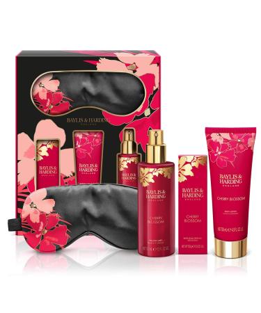 Baylis & Harding Boudiore Cherry Blossom Luxury Beauty Sleep Gift Set (Pack of 1) - Vegan Friendly Cherry Blossom Beauty Sleep