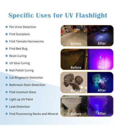Beike UV Flashlight Black Light - 12 LED Mini Pet Urine Detector & Resin Curing UV Flashlight - Buy Online on SooperMarket.com