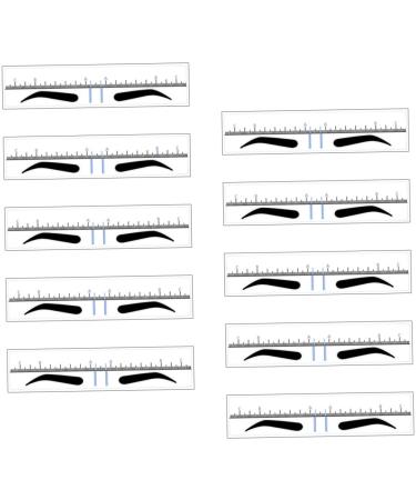 PLAFOPE Brow Ruler Eyebrow Stencil 50pcs s Eye Women Trimmer Stamp Makeup Diy for Sticker Stencils Blue Template 18.00X3.80X0.10CM Blue