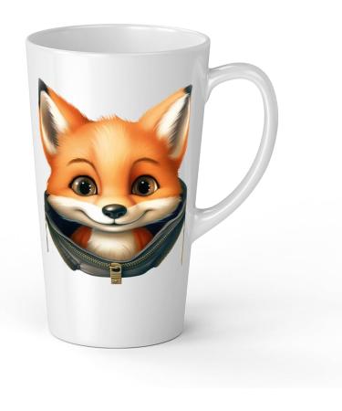 White Ceramic Baby Fox Mug - Large 483 ml Perfect for Hot Chocolate or Milk Fun and Easy to Use - Buy Online on SooperMarket.com