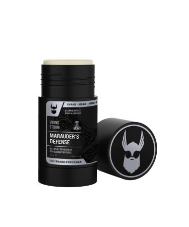 The Beard Struggle Natural Deodorant - Marauder s Defense - 100% Natural Charcoal Infused Deodorant Men Aluminum Free - Silver Collection Viking Storm - Mens Deodorant 2.65 oz.US.