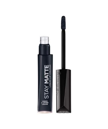 Rimmel Stay Matte Lip Liquid, Pitch Black, 0.21 Fl Oz (Pack of 1) Pitch Black 0.21 Fl Oz (Pack of 1)