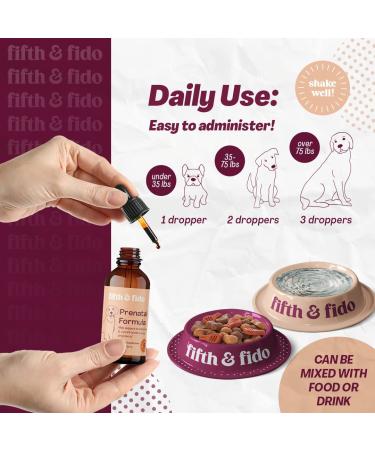 Dog Prenatal Vitamins with Folic Acid | Essential Nursing Puppy Supplies for Healthier Litter | Immune System Support for Dog Breeding | 2 oz - Buy Online on SooperMarket.com