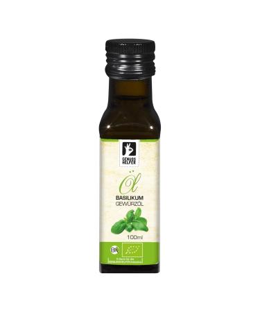 Bremen spice trade basil spice oil organic cold pressed rapeseed oil with basil refined for cooking roasting and grilling 100ml 100 ml