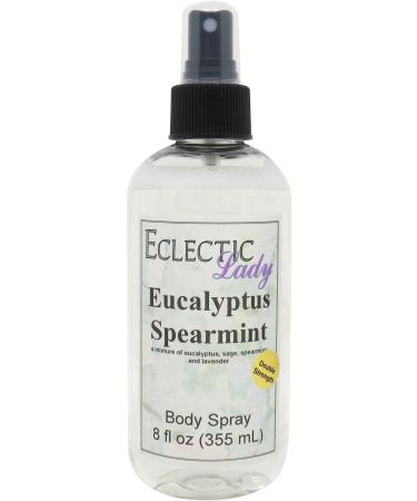 Eclectic Lady Eucalyptus Spearmint Moisturizing Body Spray Double Strength Spear Mint Fragrances Handcrafted in USA Paraben-Free Phthalate-Free Fragrance (8 oz) Double Strength 8 Fluid Ounces
