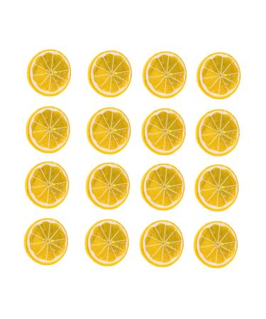 ABOOFAN 50pcs Simulation Lemon Slices Candy Resin Charms Toys Orange Slices Props Plastic Fake Inflatable
